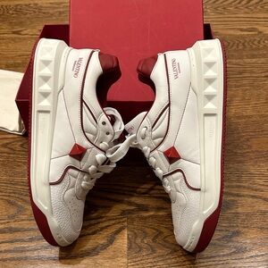 Women’s Valentino Sneakers in White and Red